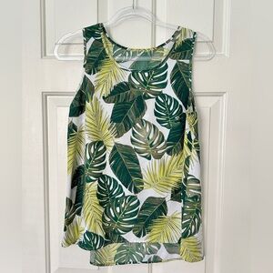 Adorable Leaf Print Tank Top